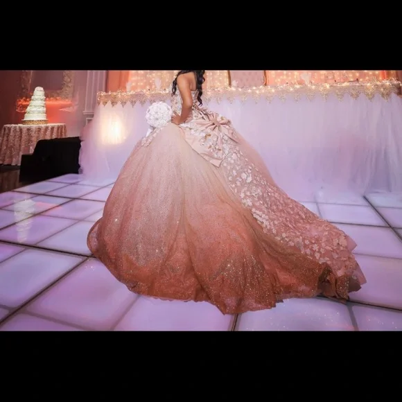 Elegant Pink Ball Gown - Picture 2 of 11